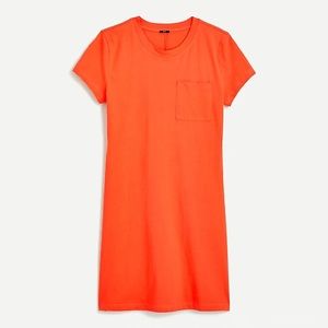 Orange J. Crew cotton T-shirt dress
